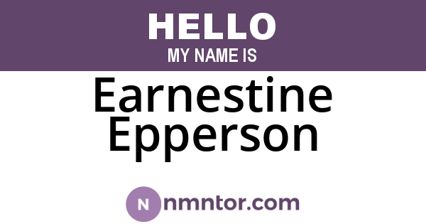 Earnestine Epperson