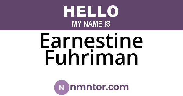 Earnestine Fuhriman