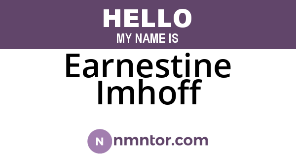 Earnestine Imhoff