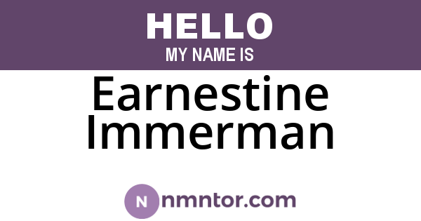 Earnestine Immerman