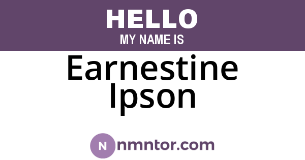 Earnestine Ipson