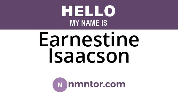 Earnestine Isaacson