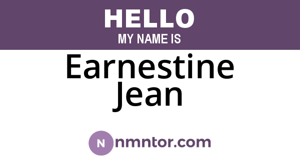 Earnestine Jean