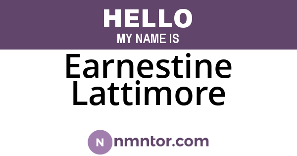 Earnestine Lattimore