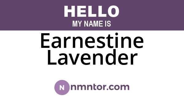 Earnestine Lavender