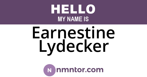 Earnestine Lydecker