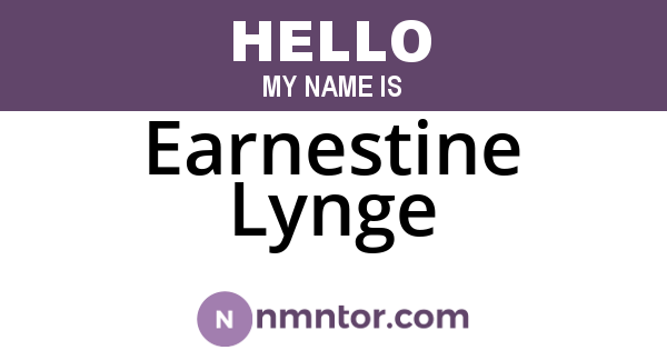 Earnestine Lynge