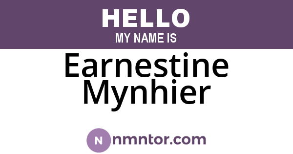 Earnestine Mynhier