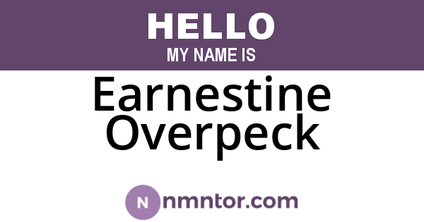 Earnestine Overpeck
