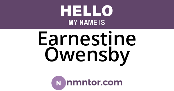 Earnestine Owensby