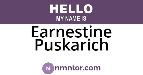 Earnestine Puskarich
