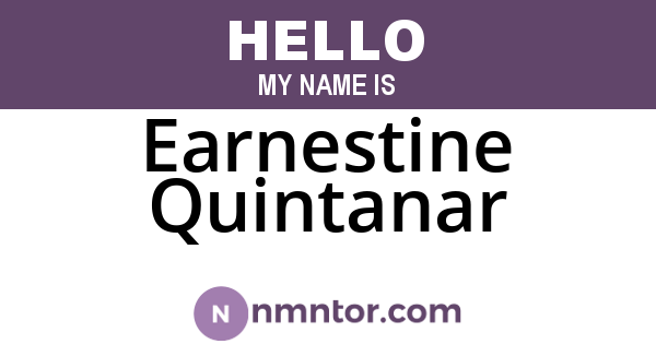Earnestine Quintanar