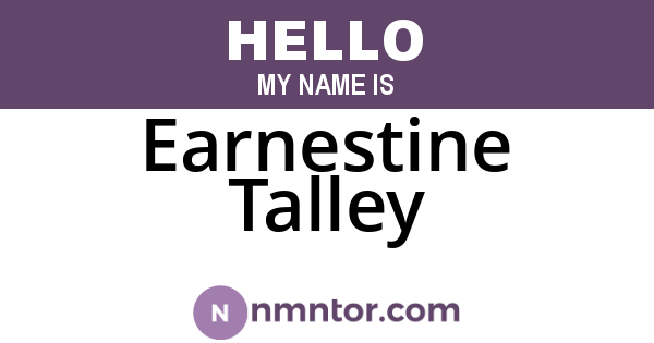 Earnestine Talley
