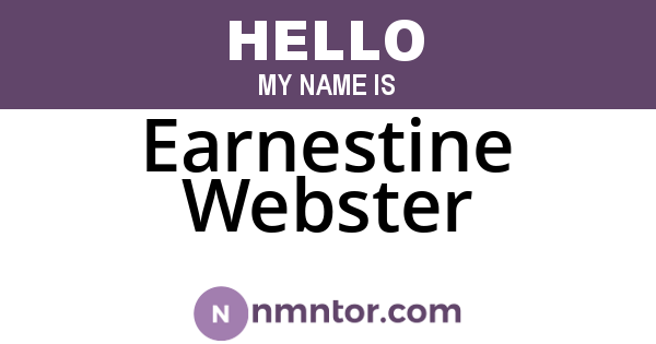 Earnestine Webster