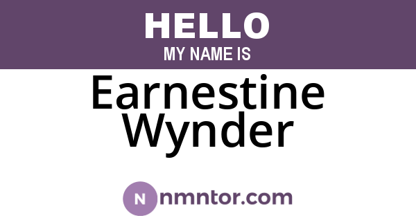 Earnestine Wynder