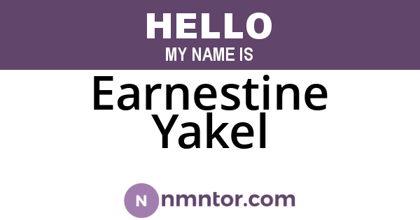 Earnestine Yakel