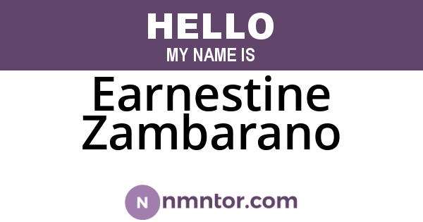 Earnestine Zambarano