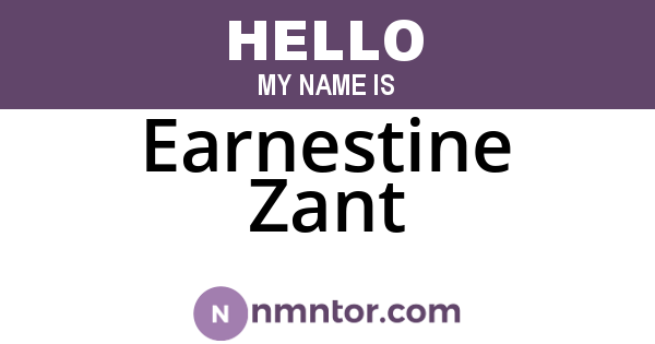 Earnestine Zant
