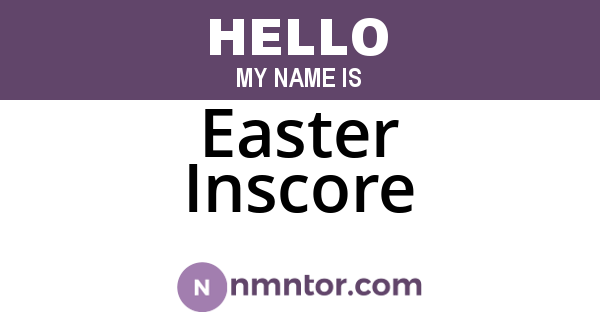 Easter Inscore