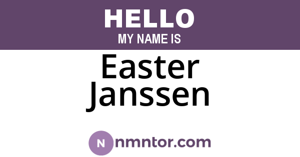 Easter Janssen