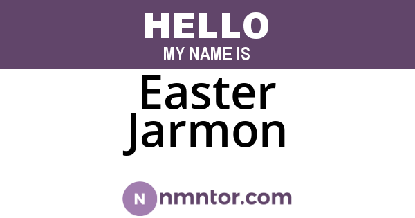 Easter Jarmon