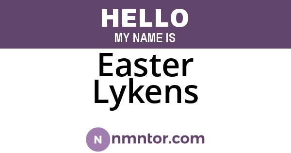 Easter Lykens