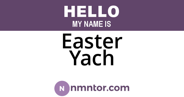 Easter Yach
