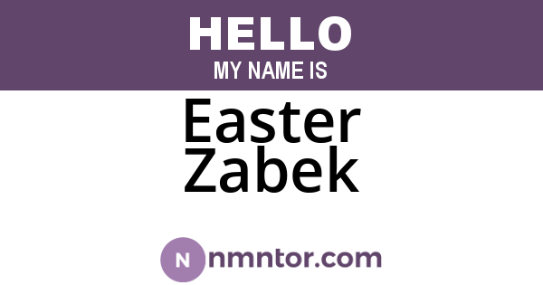 Easter Zabek