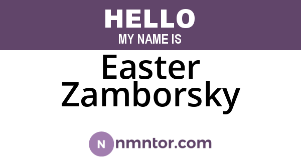 Easter Zamborsky