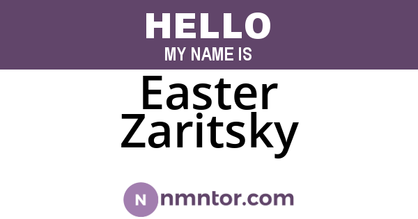 Easter Zaritsky