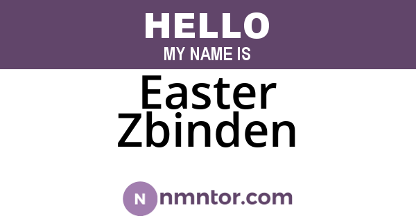 Easter Zbinden