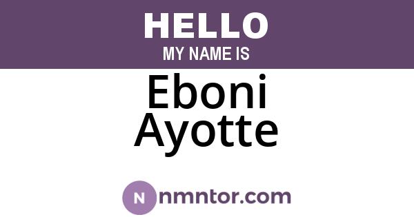 Eboni Ayotte
