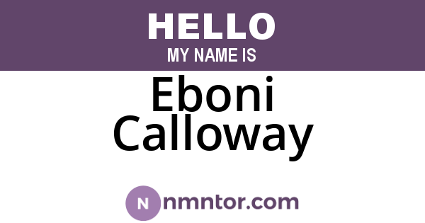 Eboni Calloway