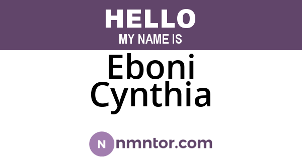 Eboni Cynthia