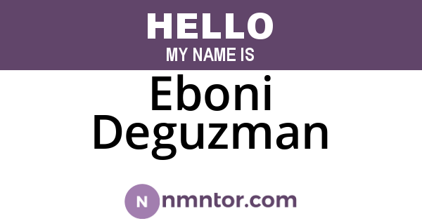 Eboni Deguzman