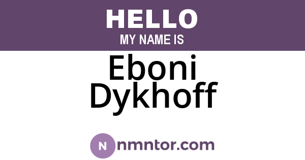 Eboni Dykhoff