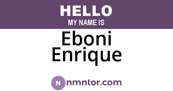 Eboni Enrique