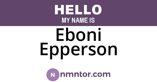 Eboni Epperson