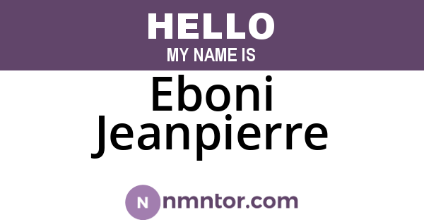 Eboni Jeanpierre