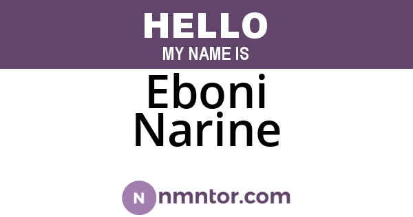 Eboni Narine