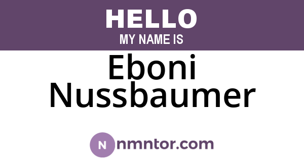 Eboni Nussbaumer