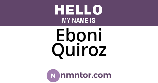Eboni Quiroz
