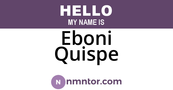 Eboni Quispe