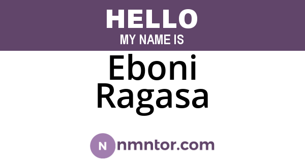 Eboni Ragasa