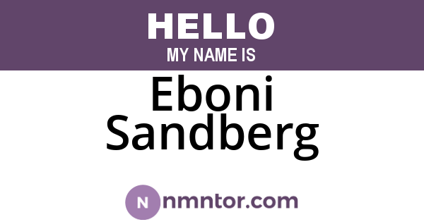 Eboni Sandberg