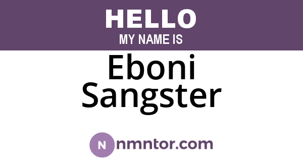Eboni Sangster