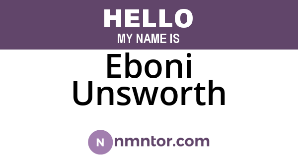 Eboni Unsworth