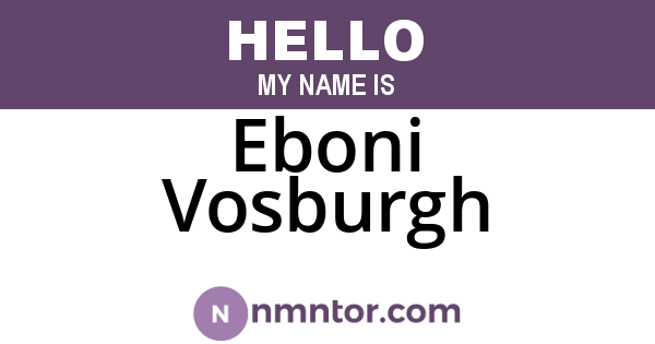 Eboni Vosburgh