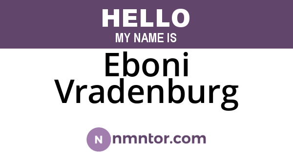 Eboni Vradenburg