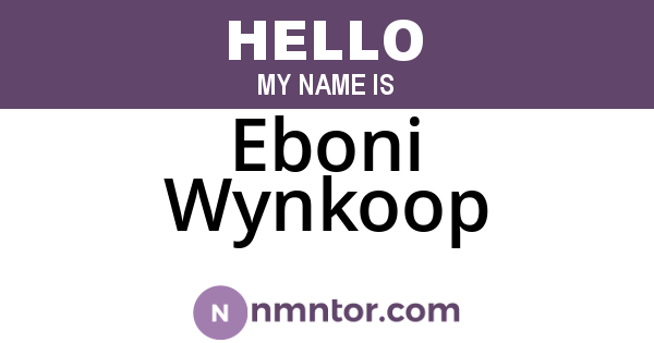 Eboni Wynkoop